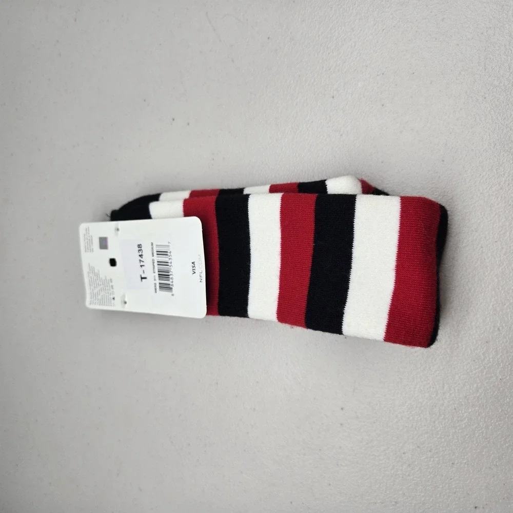 San Francisco 49ers Men Socks Medium‎ Red NFL Team Striped Mid Calf NWT